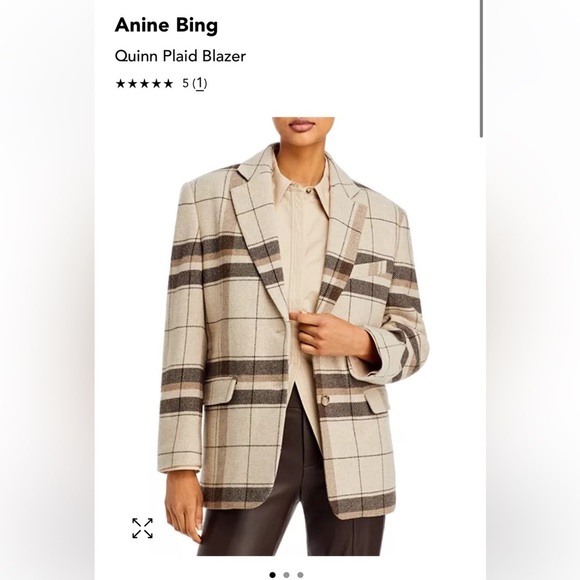 Anine Bing | Quinn Plaid Blazer Jacket - Like new condition - Picture 1 of 13